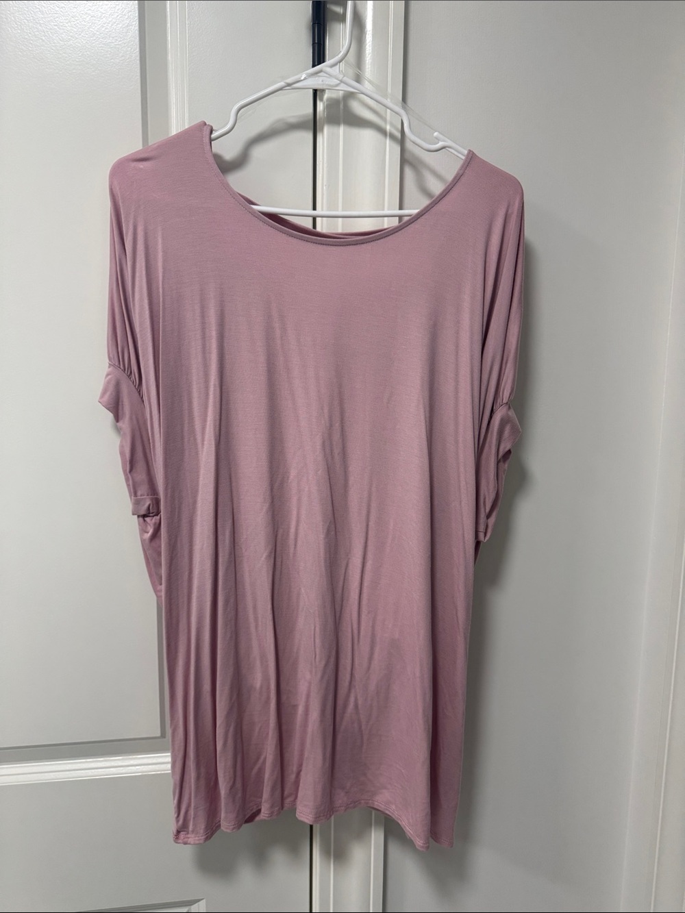 Women's Relaxed Short Sleeve Top - Dusty Rose